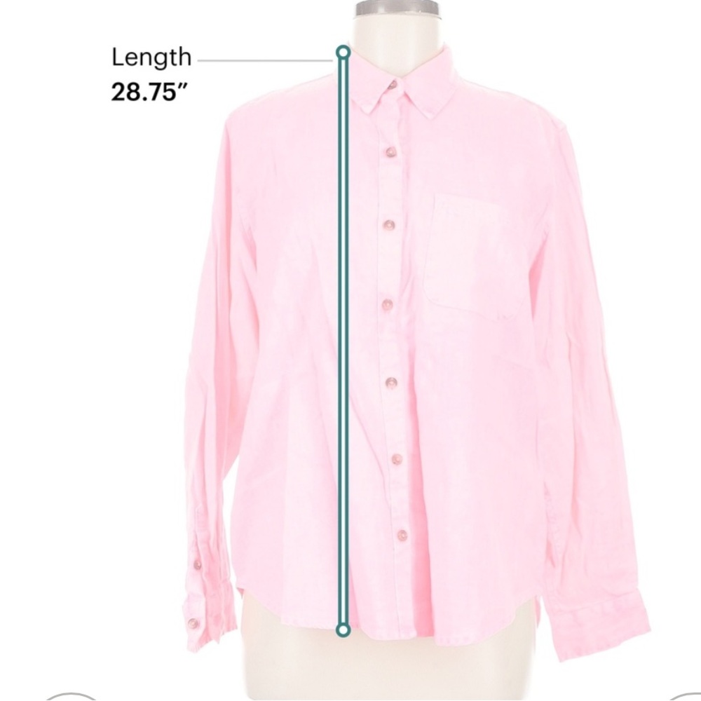 Universal Thread Coral Linen Button-Up Shirt - image 5